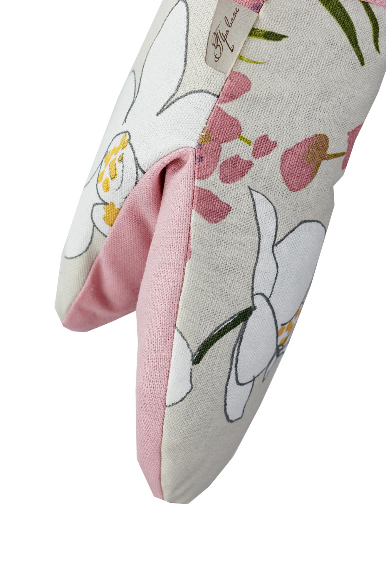 Cotton Orchid Pattern Tablecloth | Pink Floral Kitchen Textile Set, Housewarming Gift