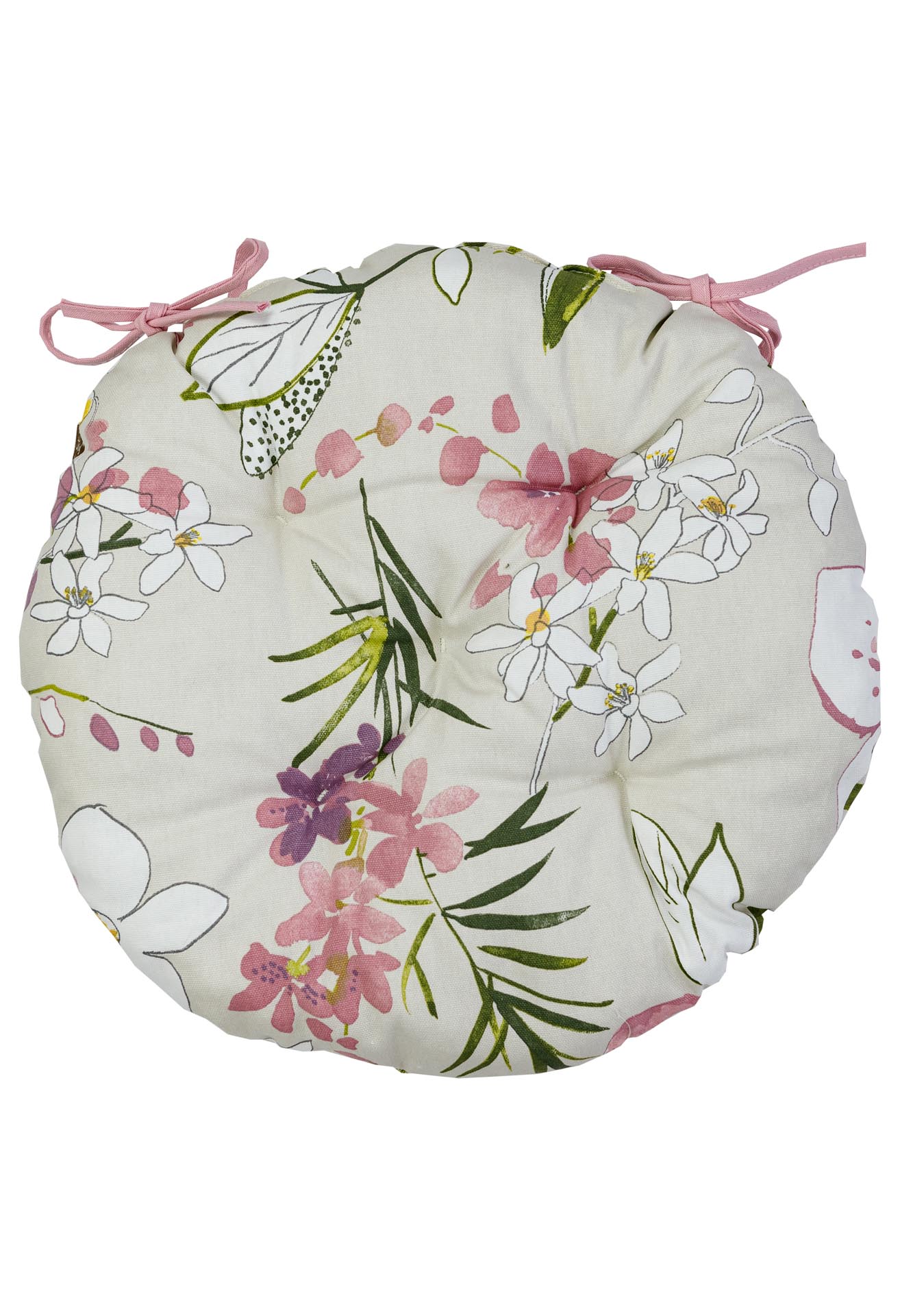 Cotton Orchid Pattern Tablecloth | Pink Floral Kitchen Textile Set, Housewarming Gift
