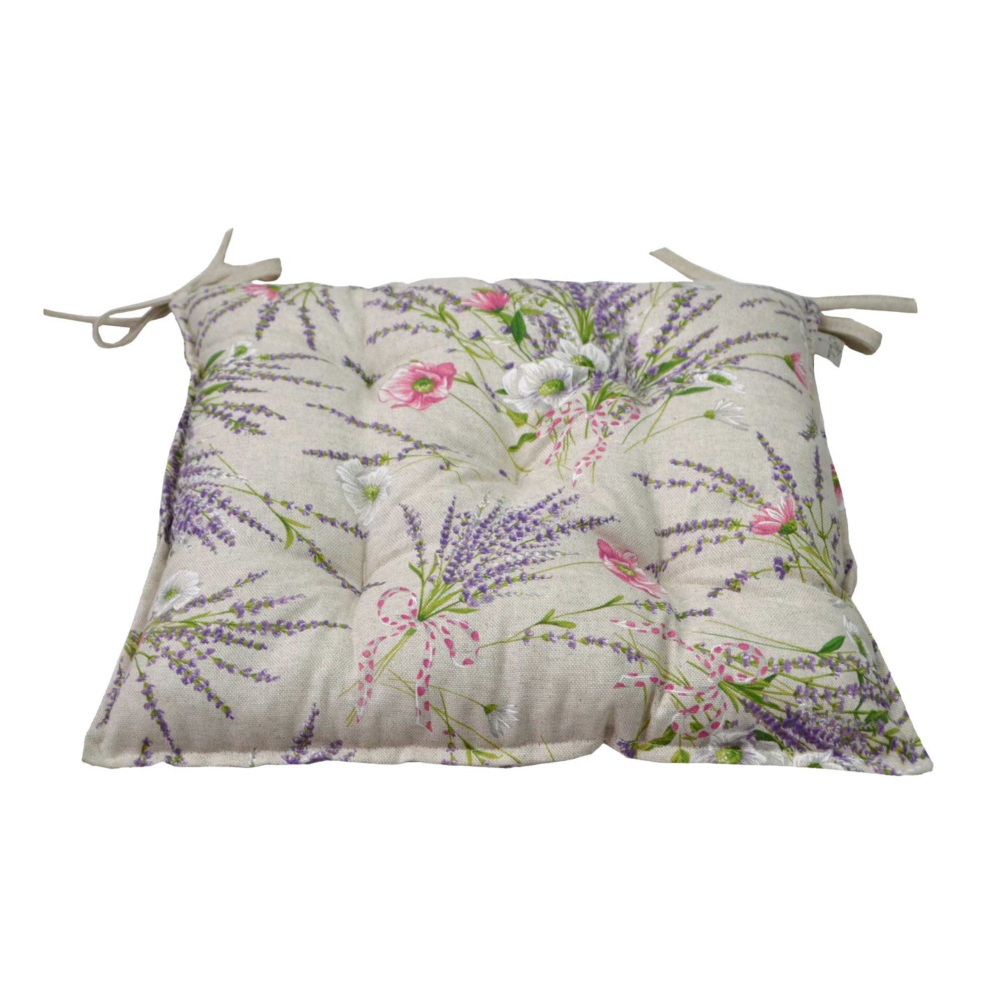 Cotton Tablecloth With Lavender Print And Lace Edging | Floral, Festive Kitchen Textile Set, Home Decor, Housewarming Present Idea