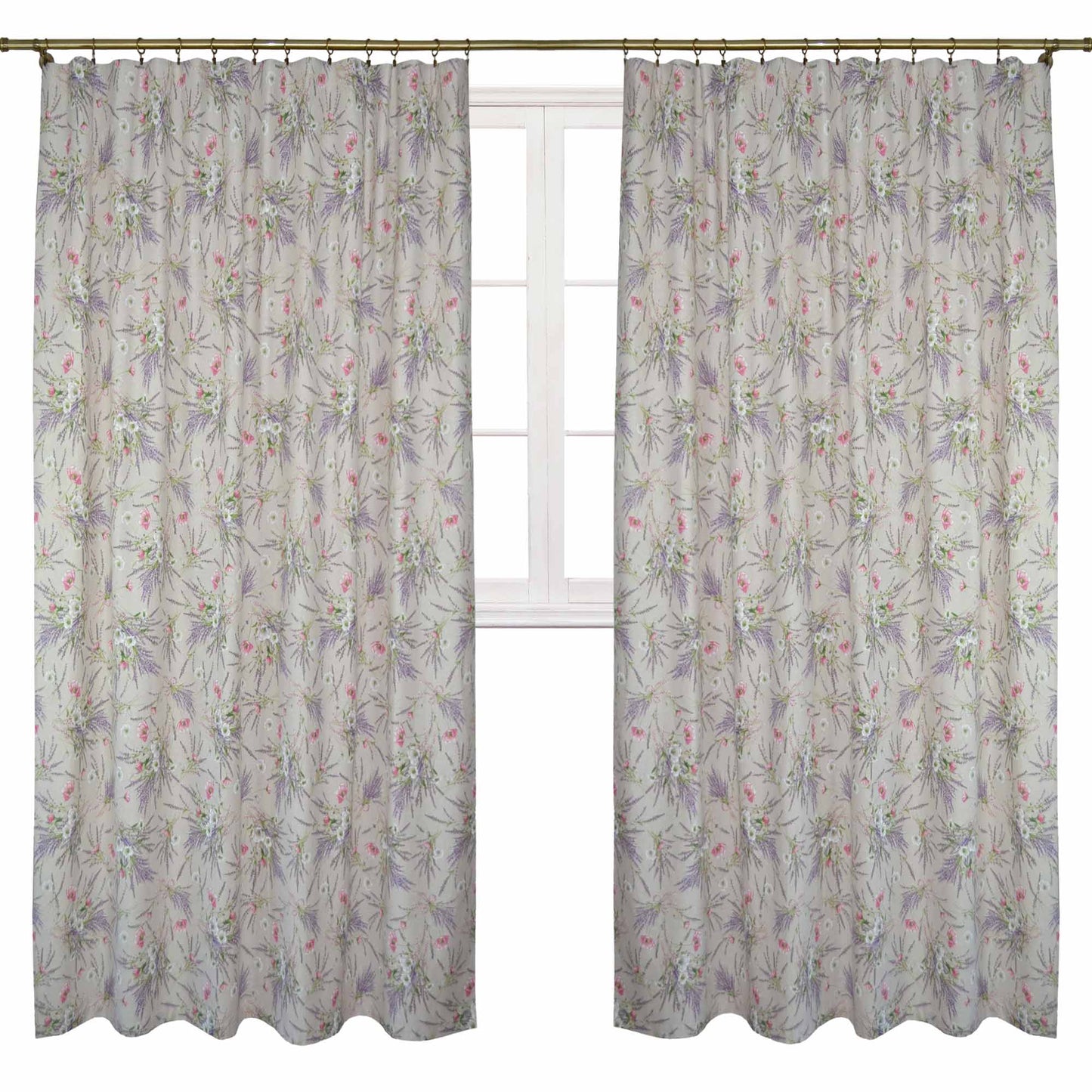 Cotton Tablecloth With Lavender Print And Lace Edging | Floral, Festive Kitchen Textile Set, Home Decor, Housewarming Present Idea