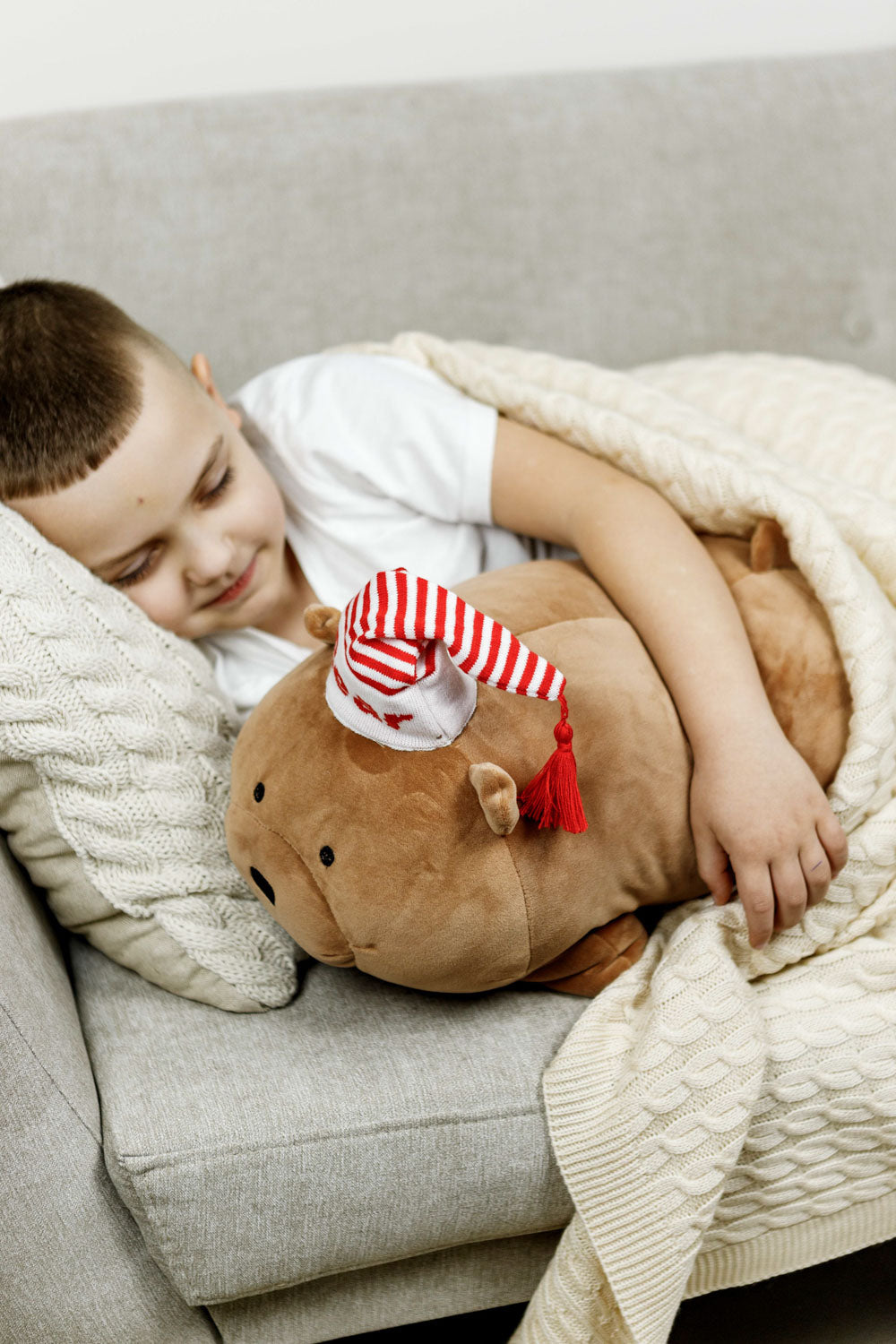 White Puppy Hug Pillow | Decorative Pillow For Sleeping, Present For Children, Bedroom Home Decor, Housewarming Gift