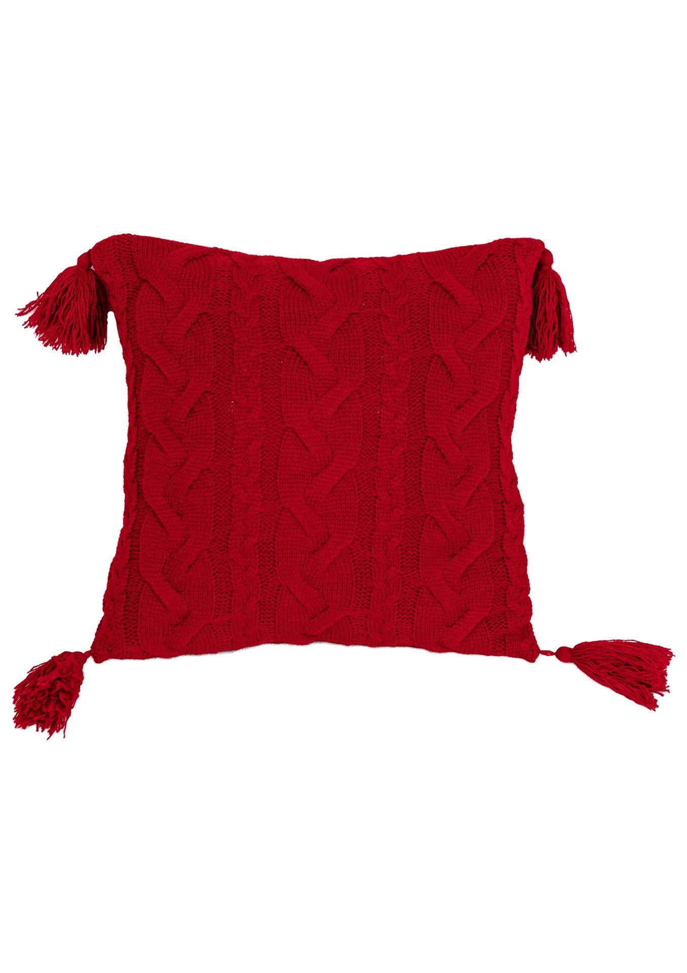 Red Cable Knitted Blanket | Warm Throw, Winter Holidays Home Decor, Housewarming Gift