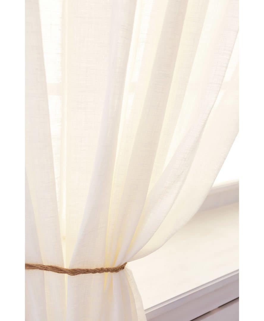 Pink Linen Curtain With A Rope Ribbon | Kitchen, Living Room Textile, Stylish Home Decor, Housewarming Gift Idea.