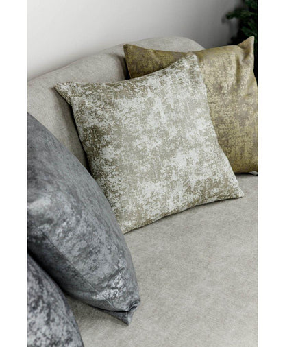 Gold Cotton Pillow With Plating | Festive Couch Cushion, Stylish Living Room, Home Decor