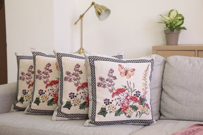 Tapestry Pillowcase With Basket Of Lavender Pattern | Festive Home Decor, Family And Friends Housewarming Present Idea