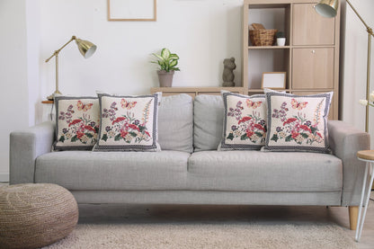 Tapestry Pillowcase With Basket Of Lavender Pattern | Festive Home Decor, Family And Friends Housewarming Present Idea