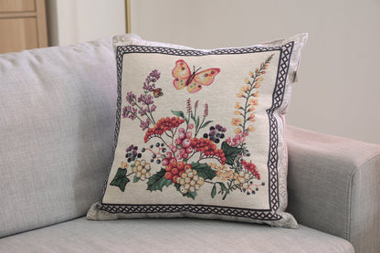 Tapestry Pillowcase With Basket Of Lavender Pattern | Festive Home Decor, Family And Friends Housewarming Present Idea