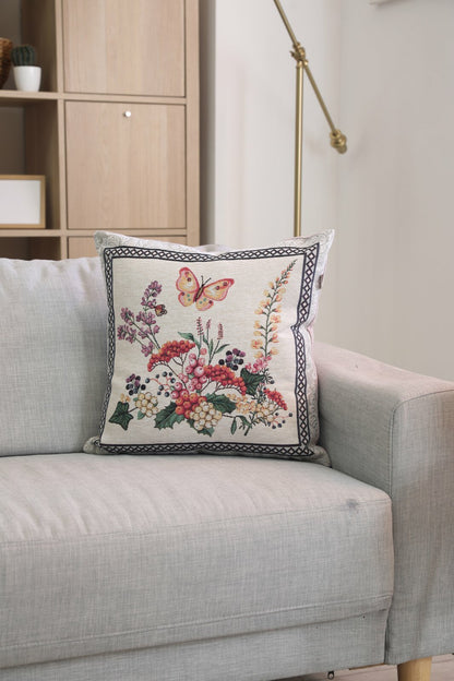 Tapestry Pillowcase With Basket Of Lavender Pattern | Festive Home Decor, Family And Friends Housewarming Present Idea