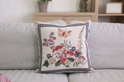 Tapestry Pillowcase With Basket Of Lavender Pattern | Festive Home Decor, Family And Friends Housewarming Present Idea