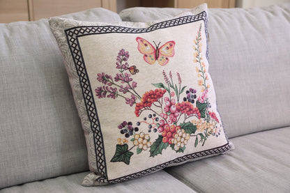 Tapestry Pillowcase With Basket Of Lavender Pattern | Festive Home Decor, Family And Friends Housewarming Present Idea