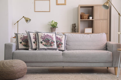 Tapestry Pillowcase With Basket Of Lavender Pattern | Festive Home Decor, Family And Friends Housewarming Present Idea