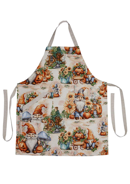 Autumn Gnomes Pumpkins Tapestry Kitchen Apron