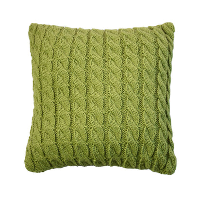 Pink Cable Knitted Pillowcase | Decorative Pillow Cover, Festive Home Decor, Living Room, Bedroom Textile, Housewarming Present Idea