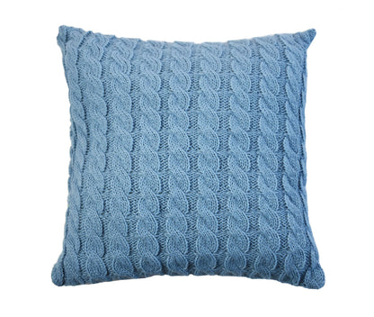 Pink Cable Knitted Pillowcase | Decorative Pillow Cover, Festive Home Decor, Living Room, Bedroom Textile, Housewarming Present Idea