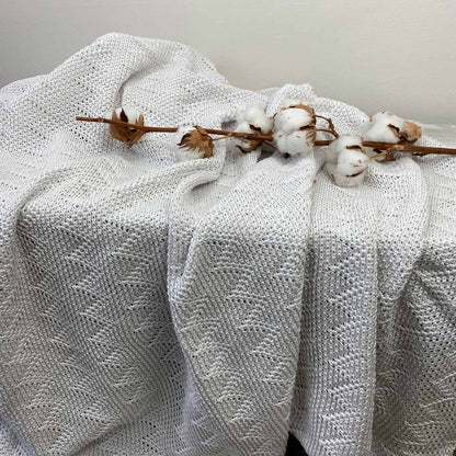 Pink Openwork Knitted Blanket | Elegant Throw, Festive Bedspread, Home Decor, Bedroom Textile, Housewarming Present Idea