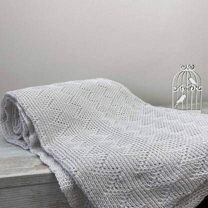 Pink Openwork Knitted Blanket | Elegant Throw, Festive Bedspread, Home Decor, Bedroom Textile, Housewarming Present Idea
