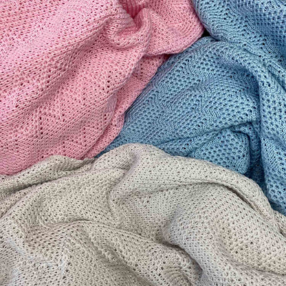 Pink Openwork Knitted Blanket | Elegant Throw, Festive Bedspread, Home Decor, Bedroom Textile, Housewarming Present Idea