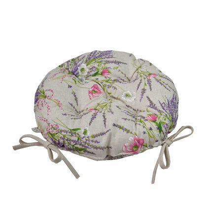 Cotton Tablecloth With Lavender Print And Lace Edging | Floral, Festive Kitchen Textile Set, Home Decor, Housewarming Present Idea