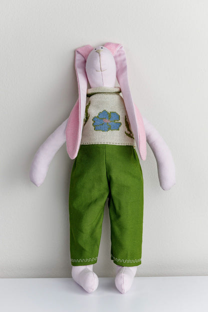 Bunny Girl And Bunny Boy Decorative Handmade Toys | Interior Rabbits Toys, Kitchen, Living Room Home Decor, Housewarming Gift Idea.