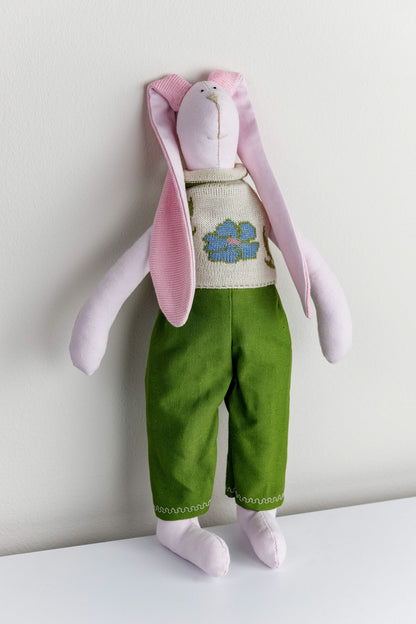 Bunny Girl And Bunny Boy Decorative Handmade Toys | Interior Rabbits Toys, Kitchen, Living Room Home Decor, Housewarming Gift Idea.