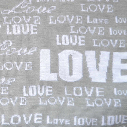 Grey Love Print Knitted Blanket | Acrylic Throw With Hearts Pattern, Housewarming Gift