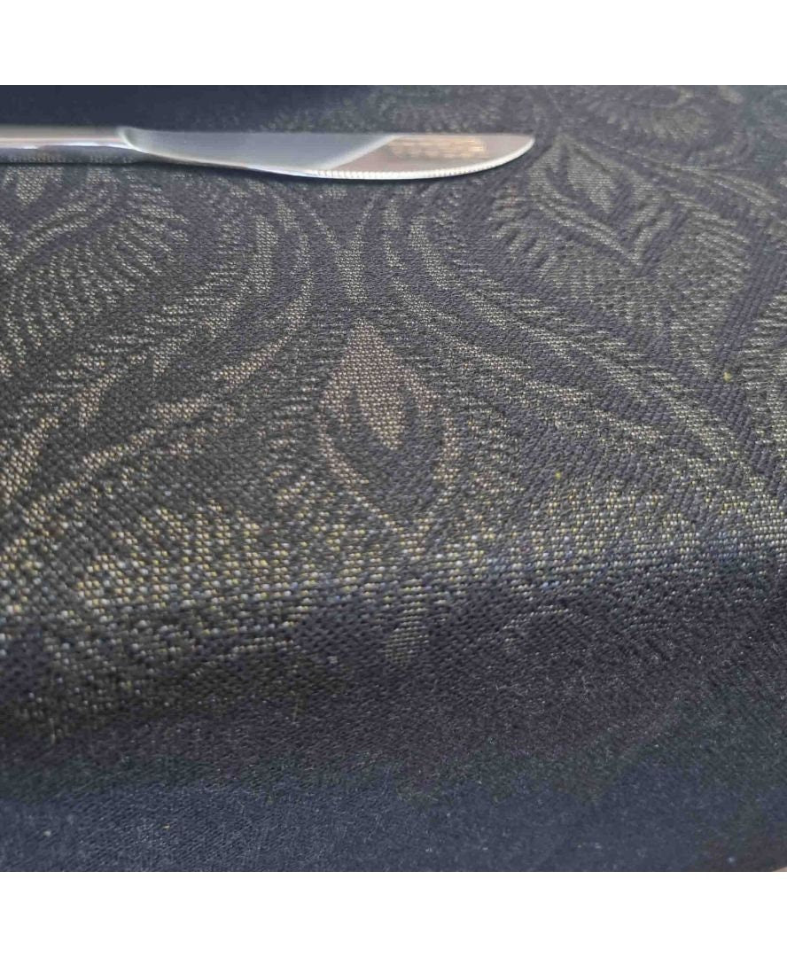 Black Tapestry Tablecloth Of Baroque Style | Luxury Home Decor, Kitchen, Living Room Textile, Exclusive Housewarming Present Idea