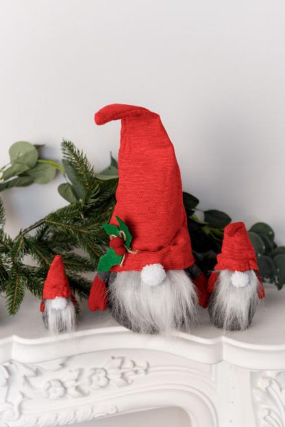 Handmade Interior Gnome Toy | Decorative Interior Toy With Red, Grey, Beige Hats, Housewarming Gift Idea, Home Decor