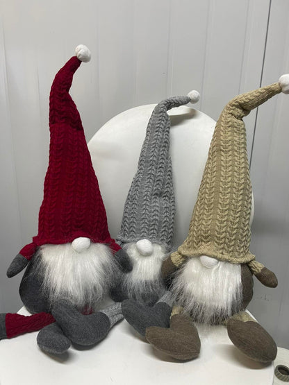 Handmade Interior Gnome Toy | Decorative Interior Toy With Red, Grey, Beige Hats, Housewarming Gift Idea, Home Decor