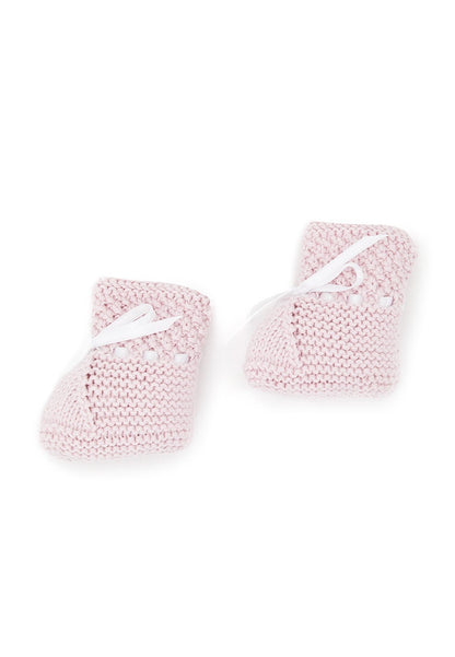 Pink Knitted Baby Set Of A Blanket, Bodysuit, Booties | Beautiful, Versatile Set For Newborns, Infants, Present For Baby Shower