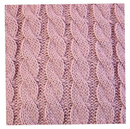 Pink Cable Knitted Pillowcase | Decorative Pillow Cover, Festive Home Decor, Living Room, Bedroom Textile, Housewarming Present Idea