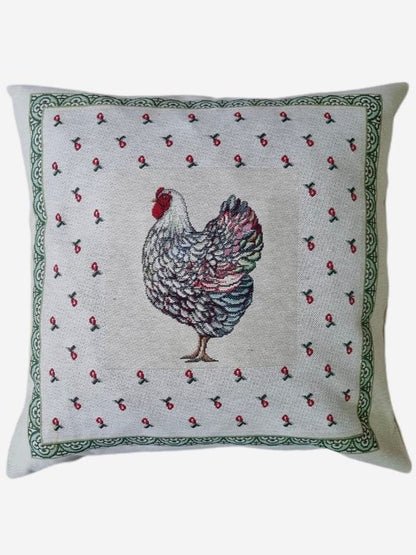Tapestry Pillowcase With Roosters, Chickens, Hens Print | Festive Home Decor, Family Present Idea For Family, Friends