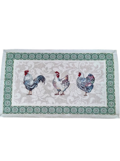 Tapestry Pillowcase With Roosters, Chickens, Hens Print | Festive Home Decor, Family Present Idea For Family, Friends