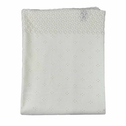 White Knitted Baby Blanket | Attribute For Newborns, A Present For The First Birthday, Baby Shower, Kids Celebration