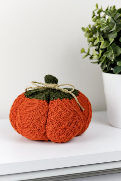 Stuffed Knitted Interior Pumpkins Halloween Decor Set | Fall Textile, Thanksgiving, Housewarming Present.