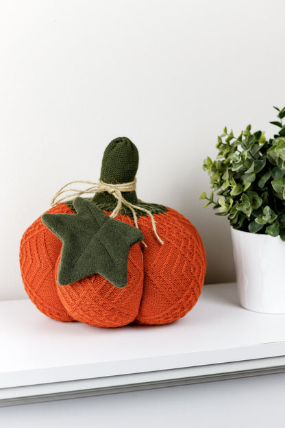 Stuffed Knitted Interior Pumpkins Halloween Decor Set | Fall Textile, Thanksgiving, Housewarming Present.