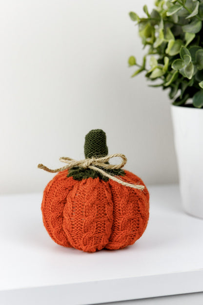 Stuffed Knitted Interior Pumpkins Halloween Decor Set | Fall Textile, Thanksgiving, Housewarming Present.