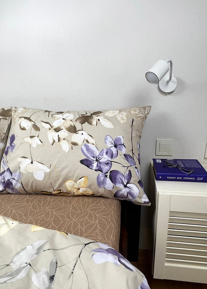 Bedding Set With Floral Print | Bed Linens Set With Lilac Pattern | Festive Home Decor, Housewarming Present