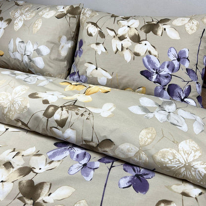 Bedding Set With Floral Print | Bed Linens Set With Lilac Pattern | Festive Home Decor, Housewarming Present