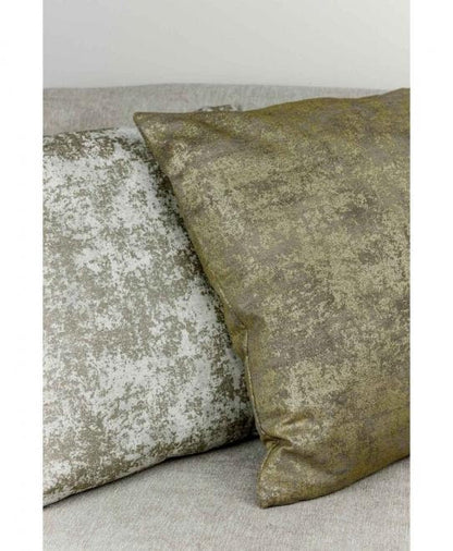 Gold Cotton Pillow With Plating | Festive Couch Cushion, Stylish Living Room, Home Decor